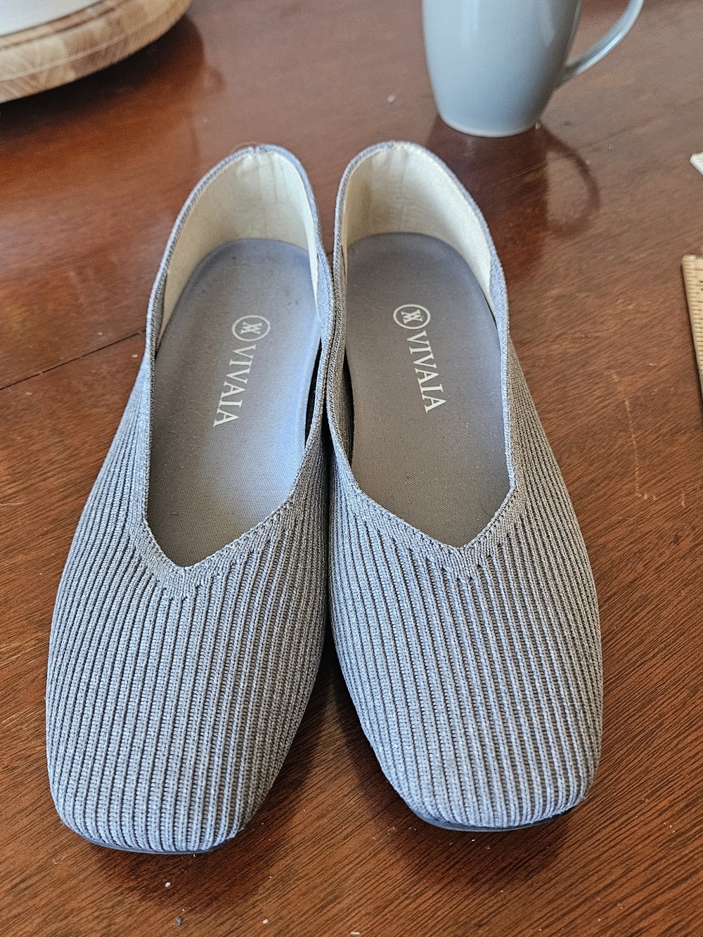 Vivaia Women's Gray Knit Shoes Size 39 (8 - 8.5)